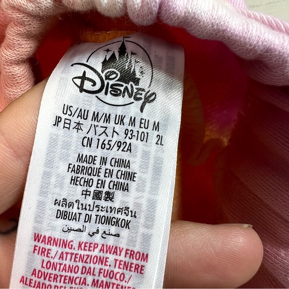 Disney Minnie Mouse Tie Dye Crop Short Sleeve Embroidered Size M - Picture 8 of 11